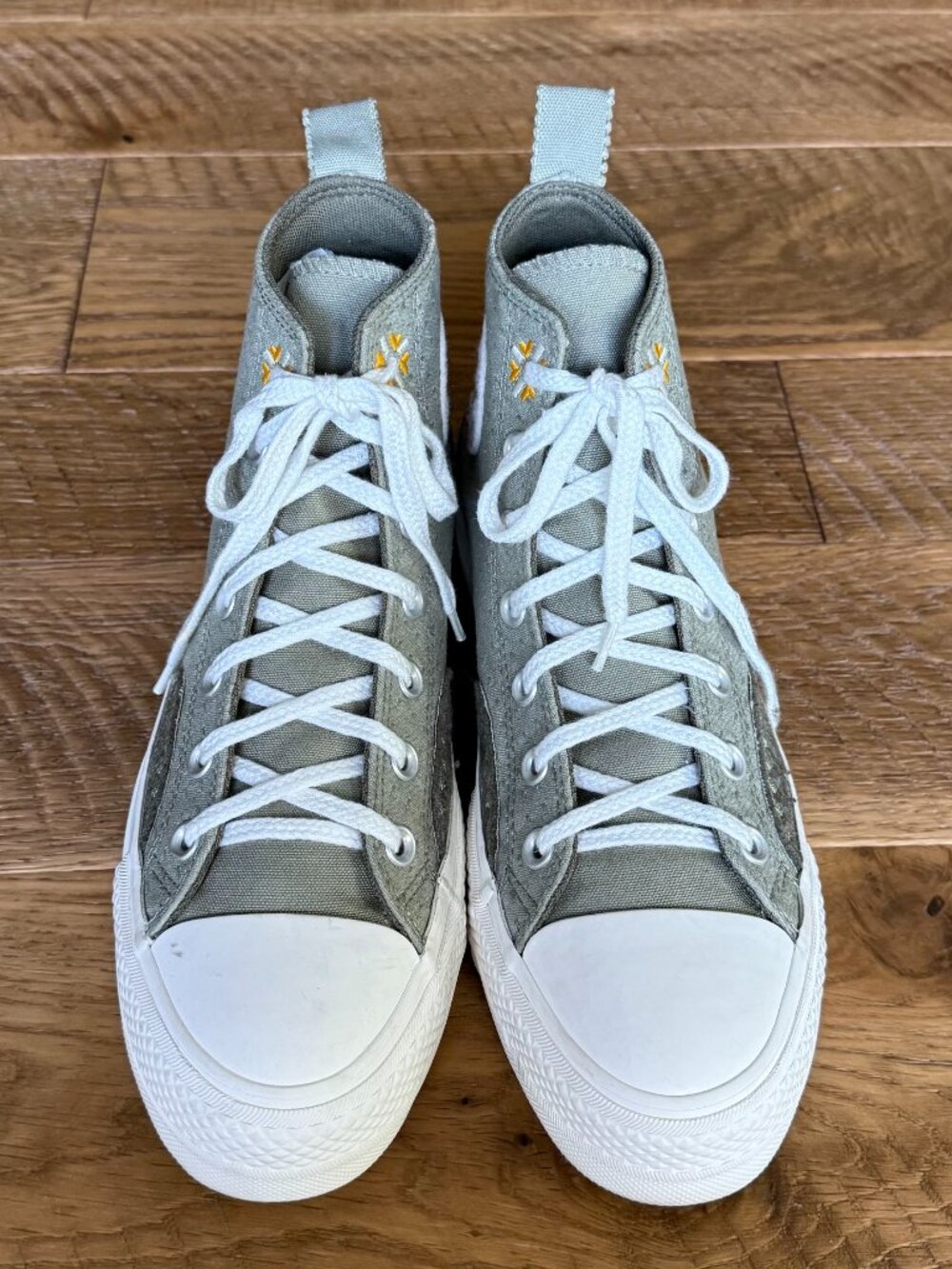 W8 Converse Chuck Taylor All Star Lift Platform High Top Light Field Surplus - Picture 2 of 7